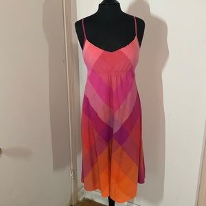 GAP Spaghetti Strap Dress Size M Pink Multi